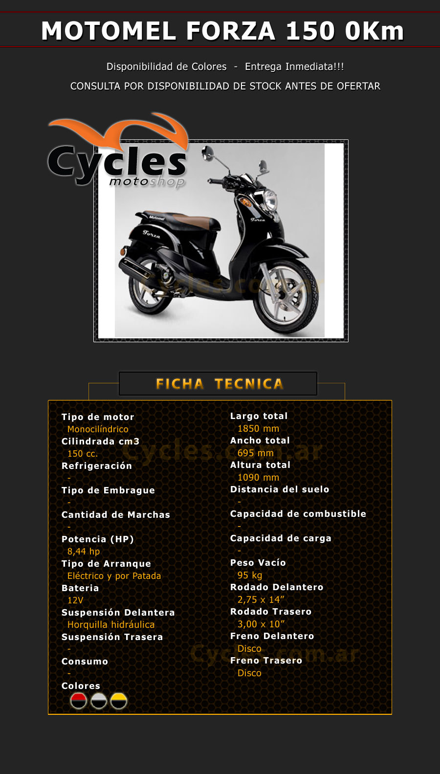 Motomel Scooter Forza 150 - Cycles Moto shop