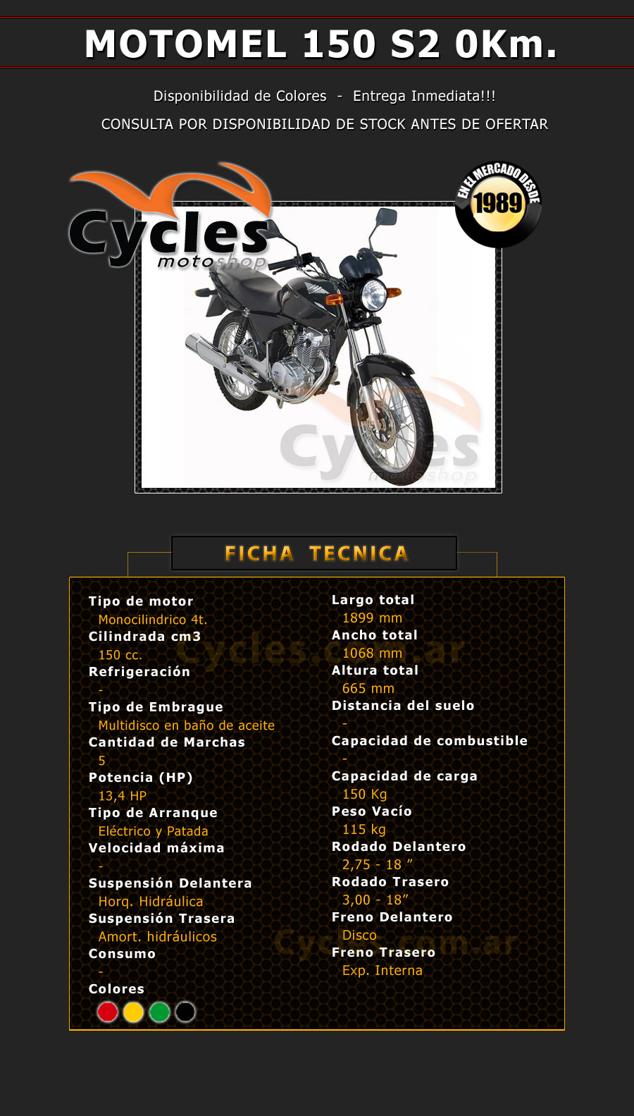Motomel 150 S2 - Cycles Moto Shop