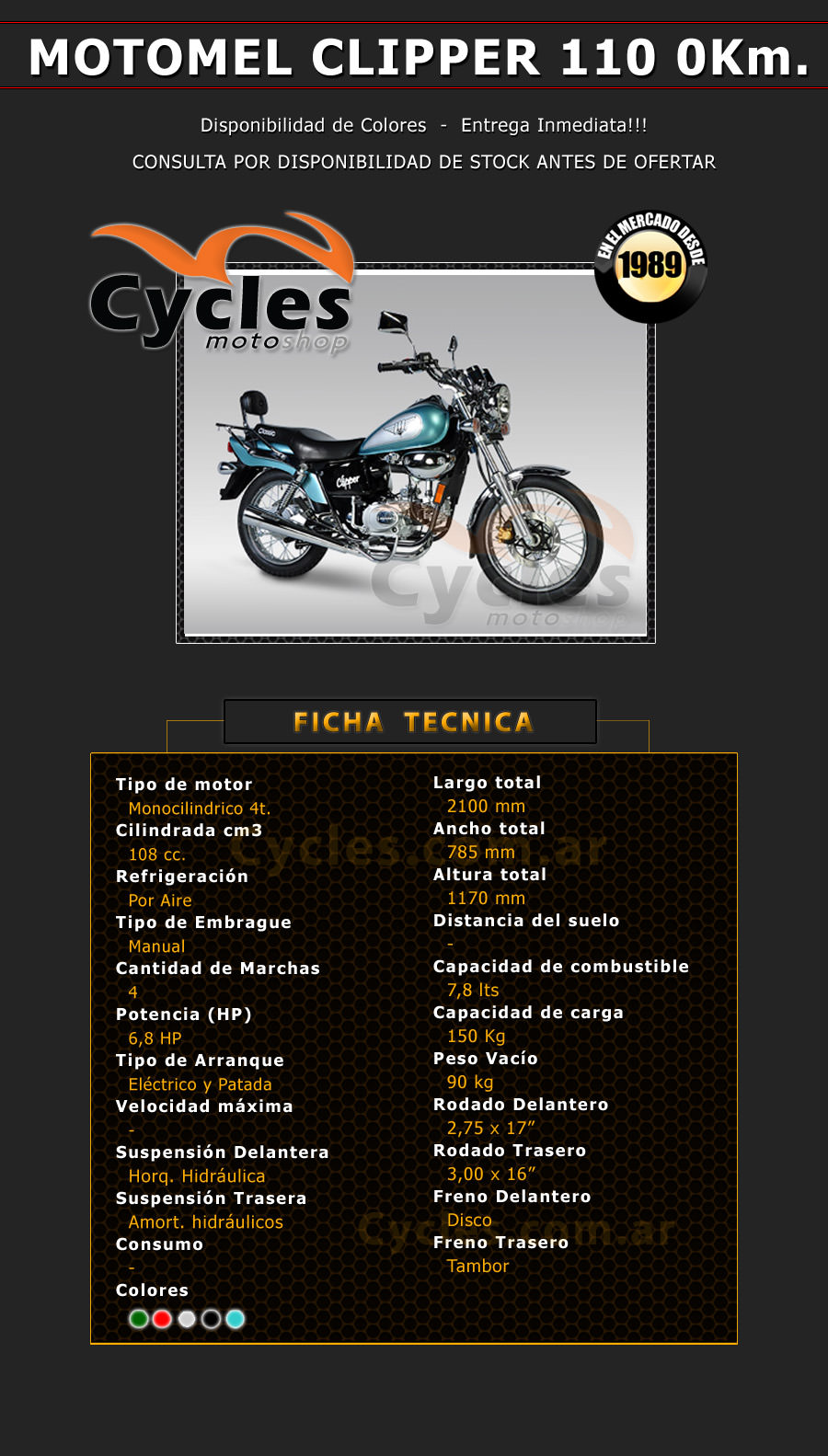 Motomel Clipper 110 - Cycles Moto shop