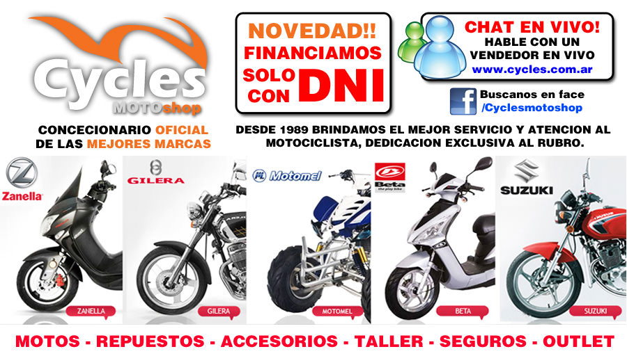 Cycles Distribuidor Oficial de Zanella Motomel Suzuky Gillera Euromot Beta
