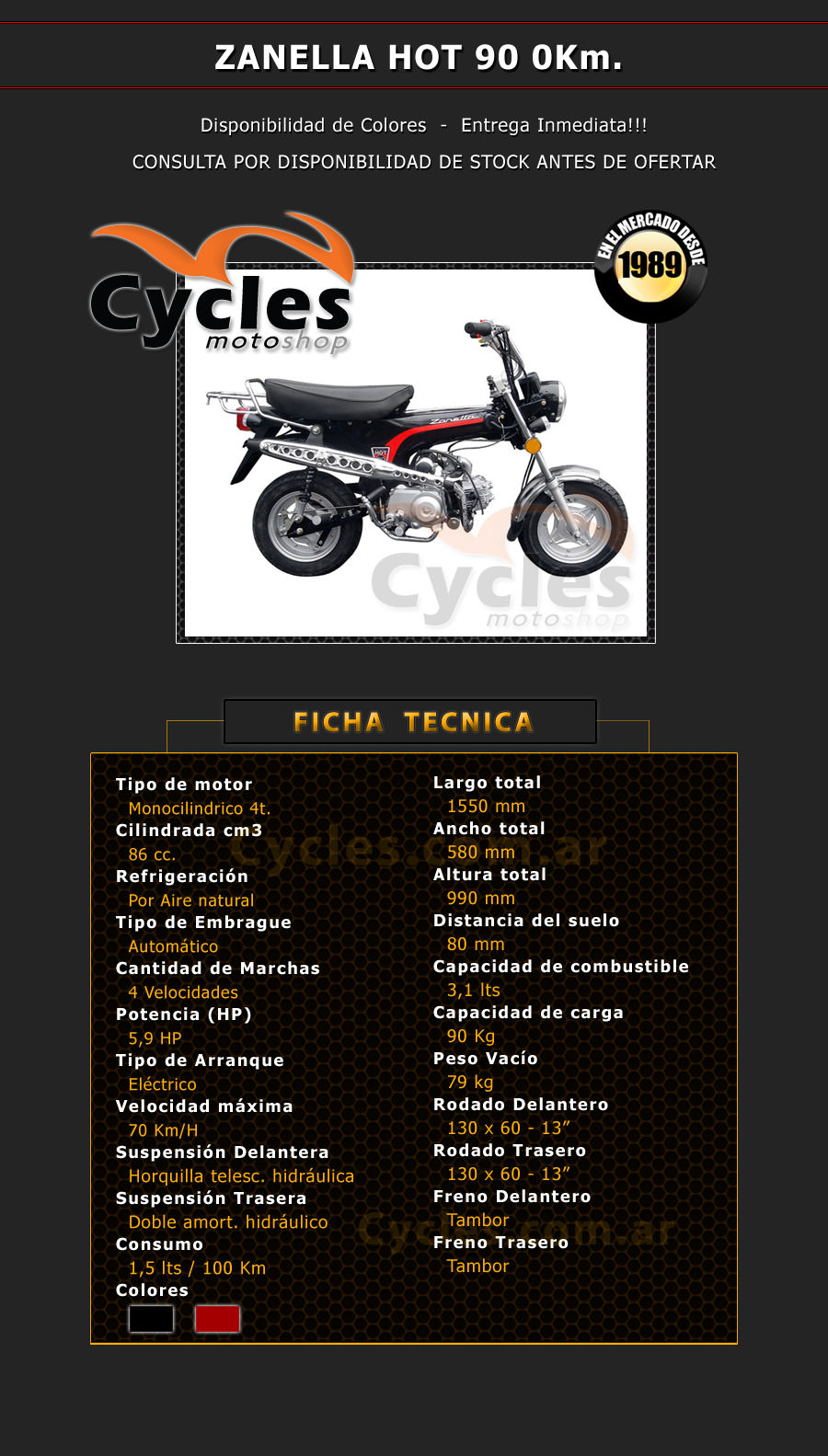 Zanella Hot 90 - Cycles Moto shop